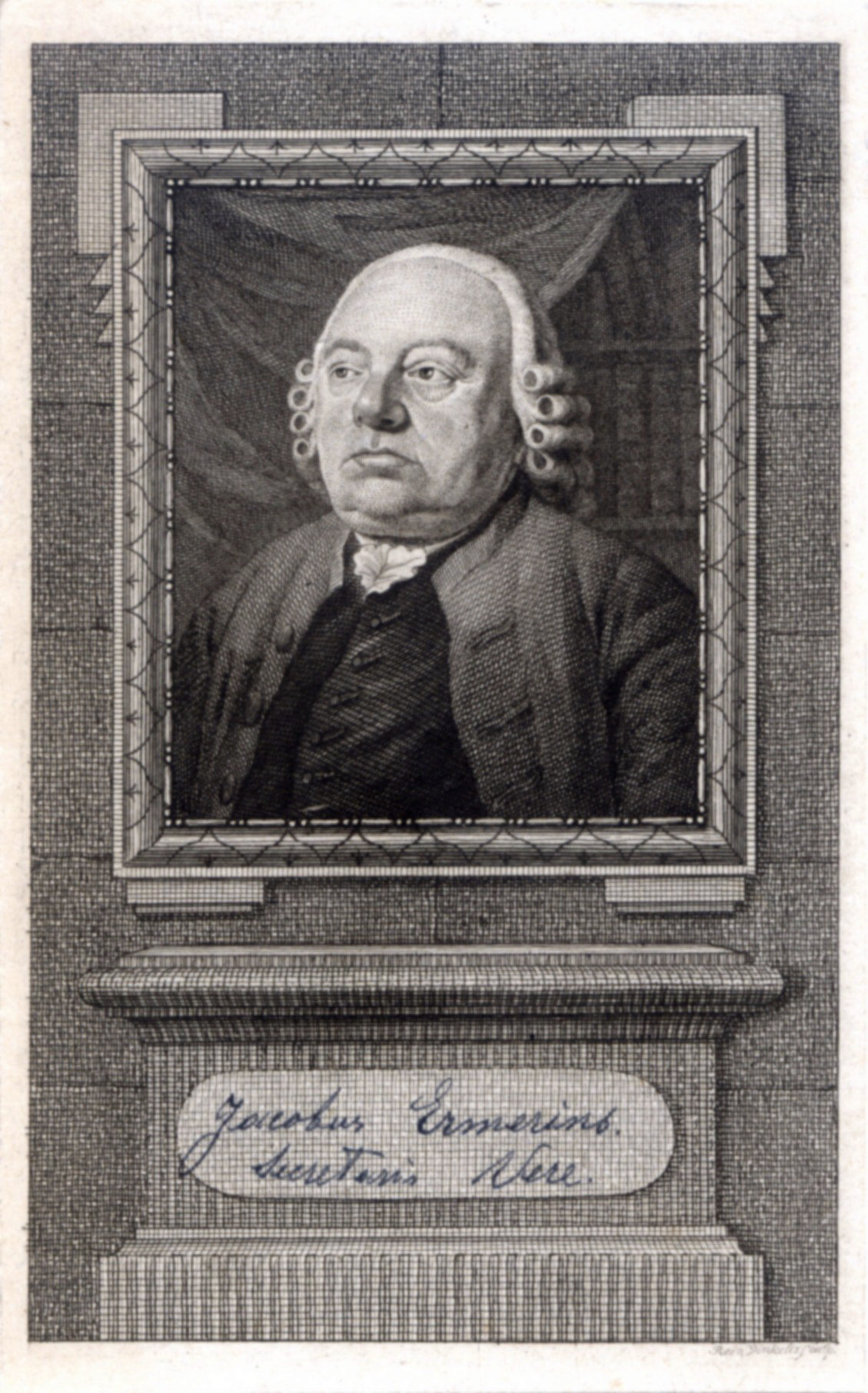 Jacob Ermerins, secretaris van Veere, 18e eeuw.