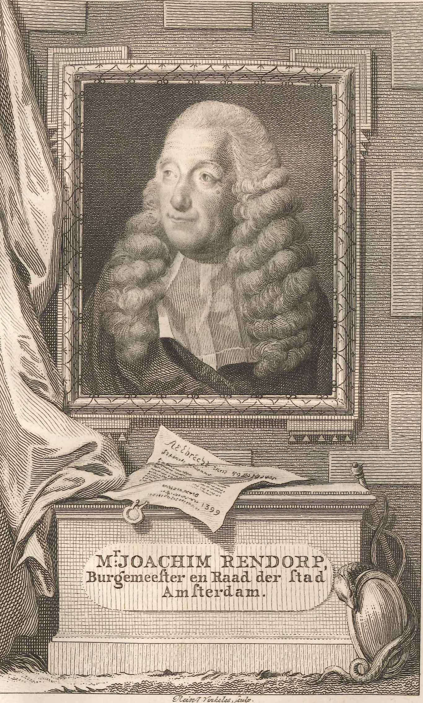 Mr. Joachim Rendorp, burgemeester van Amsterdam, 1795.