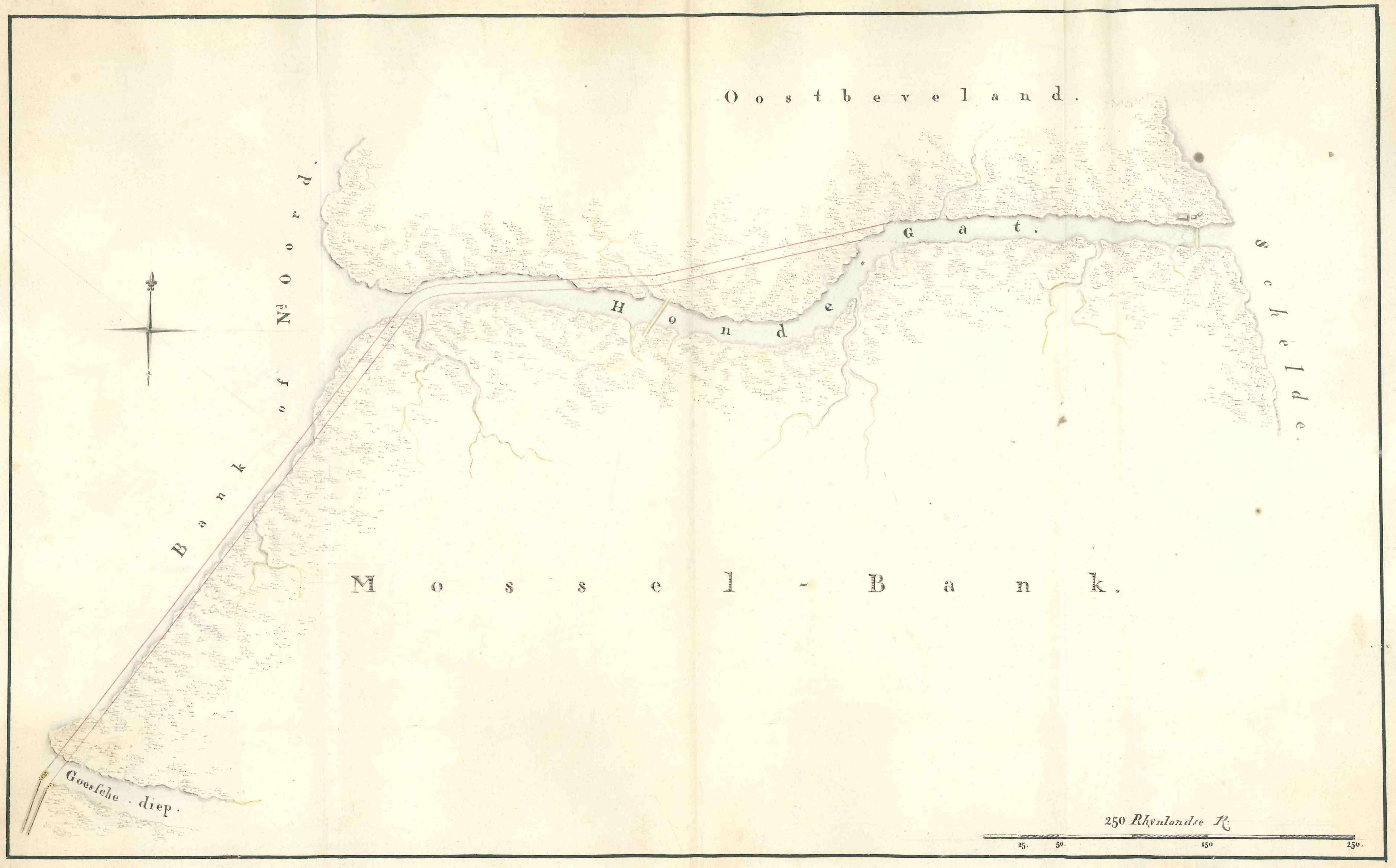 Ligging van het nieuwe havenkanaal, 1804.