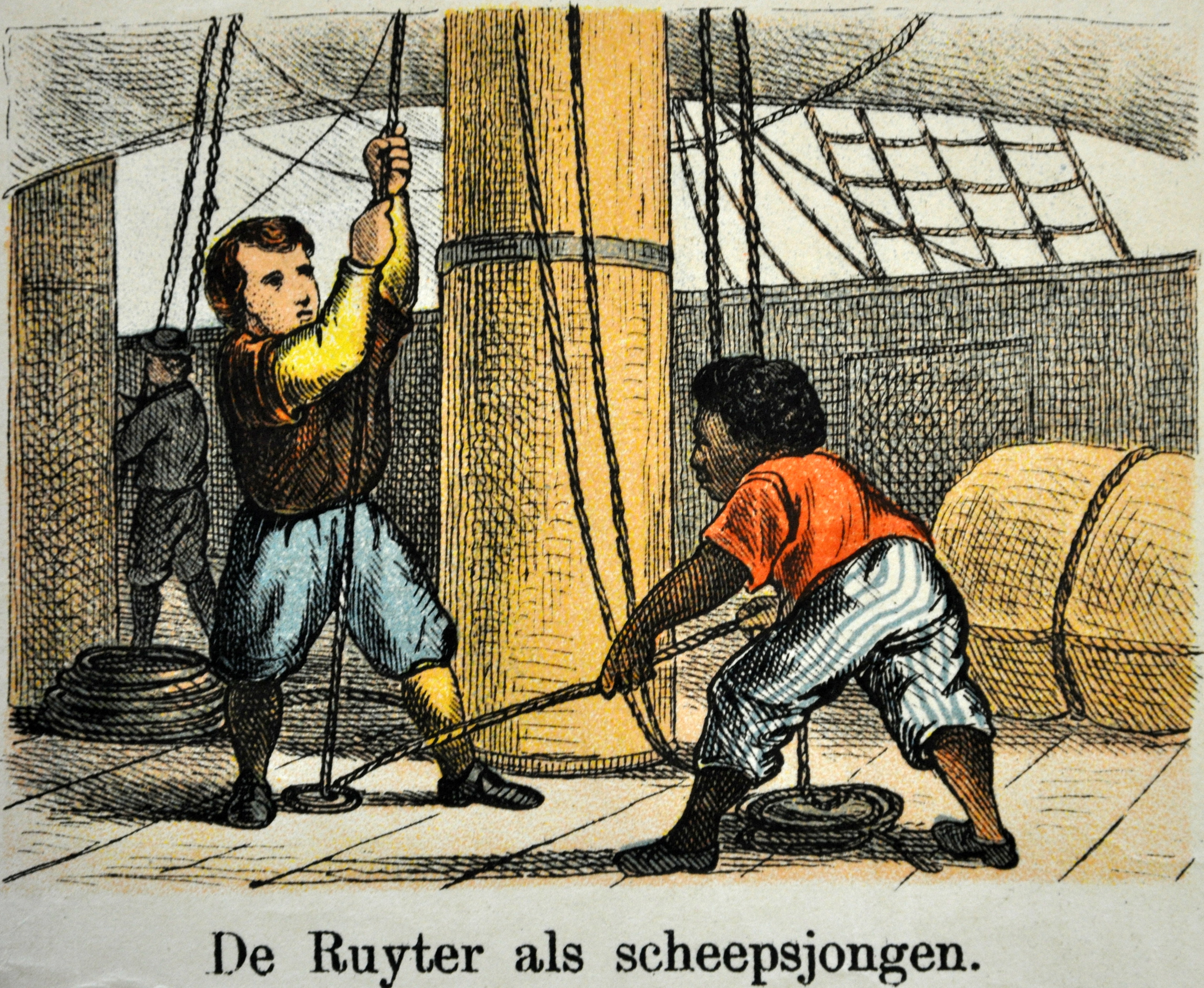 Onderwijsprent over het leven van Michiel de Ruyter, 19de eeuw. HMDB.