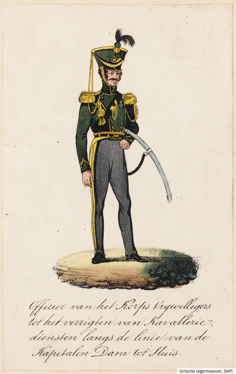Vrijwillige Jager, Z.Vlaanderen 1830. Ver.2e bat.Gren.Comp.